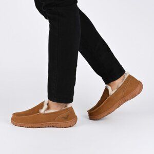 NWOT Territory Walkabout Slip-on Genuine Sheepskin Moccasin Slipper in Tan 12